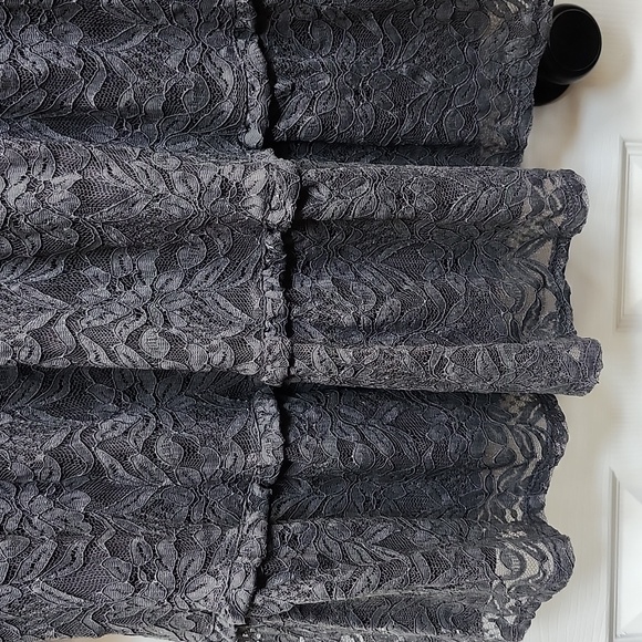 TORRID Gray Long-Sleeve Lace Mini Dress, Size 0/L/12 - Picture 8 of 11